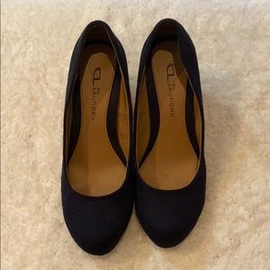 Navy and Tan 2inch wedges